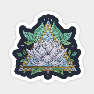 Stained Glass Lotus Illustration Sticker